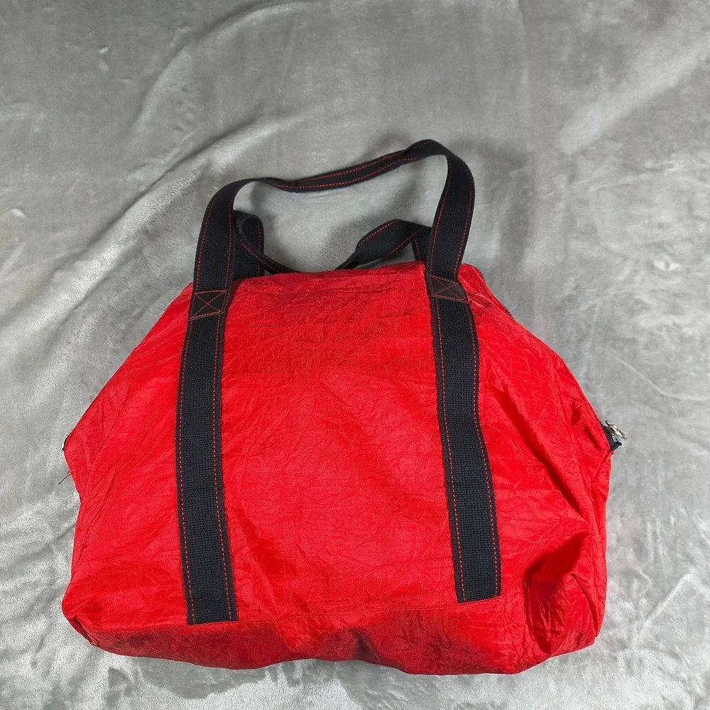 Vintage New York Company Duffle Bag Red 1996 Retro NYC Token 90s Pockets 17x15